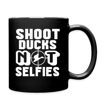Duck Hunting Duck Hunting Shoot Ducks Not Selfies - Full Colour Mug - black - Right