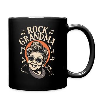 Rock Grand-mère Grand-mère Grand-mère Mamie mélomane - Mug uni - noir - Droite