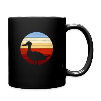 Duck Design Ducks Farm Vintage Retro Farmer - Full Colour Mug - black - Right