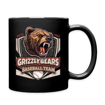 Baseball, Grizzly Bears Team, Grizzlybären Logo - Full Colour Mug - black - Right