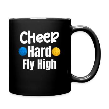 Cheer Hard Fly High Drôle Flyer Football Backspot - Mug uni - noir - Droite