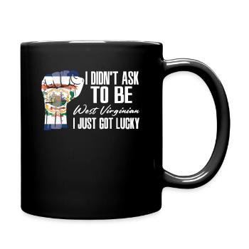 West Virginian American US Patriot USA Grown West - Full Colour Mug - black - Right