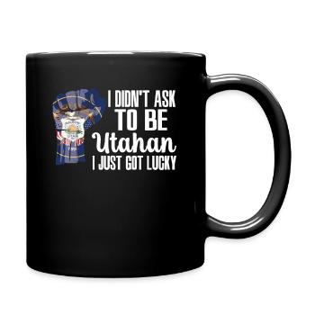 Utahan Amerikaner US-Patriot USA Gewachsen Utah - Tasse einfarbig - Schwarz - Rechts