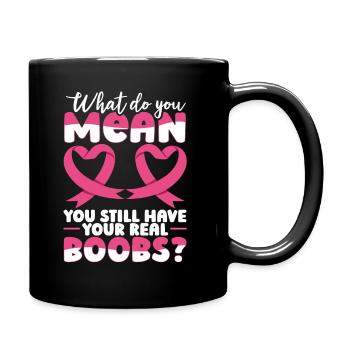 Breast Cancer Pin Breast Cancer Awareness Week - Full Colour Mug - black - Right