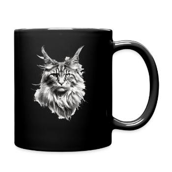 Cadeau de fans de chat Maine coon pour le propriétaire du chat - Mug uni - noir - Droite