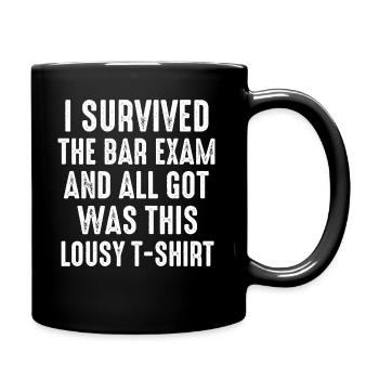 The Bar Exam Passed Funny New Lawyer Attorney - Full Colour Mug - black - Right