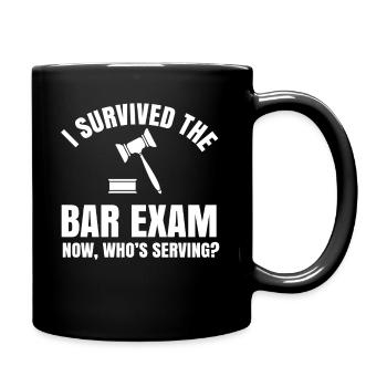 The Bar Exam Passed Funny New Lawyer Attorney - Full Colour Mug - black - Right