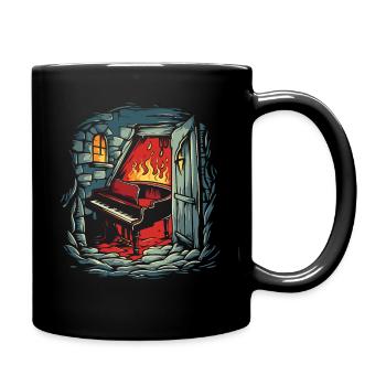 The Dungeon of Hell and a Piano - Full Colour Mug - black - Right
