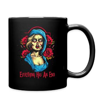 Everything has an end, roses and beauty - Full Colour Mug - black - Right