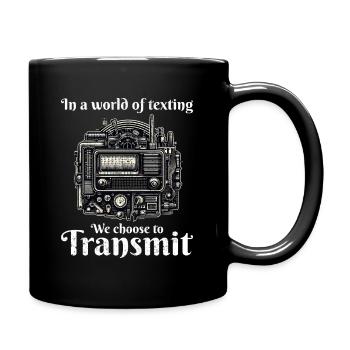 Vintage-Amateurfunker Lustig - Tasse einfarbig - Schwarz - Rechts