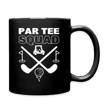 Lustiger Golf Golfspieler - Tasse einfarbig - Schwarz - Rechts