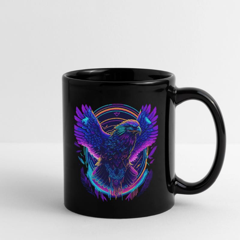 Flying Eagle Synthwave Full Colour Mug