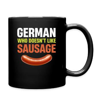 Allemand qui n’aime pas la saucisse Bratwurst allemande - Mug uni - noir - Droite