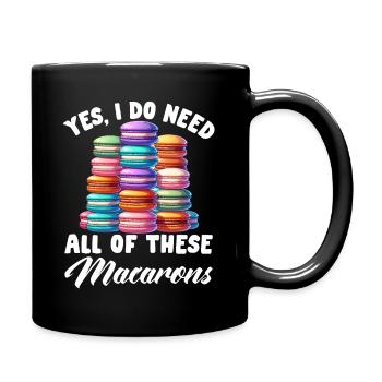Macarons Kekse Bäcker Französisches Dessert Lustig - Tasse einfarbig - Schwarz - Rechts