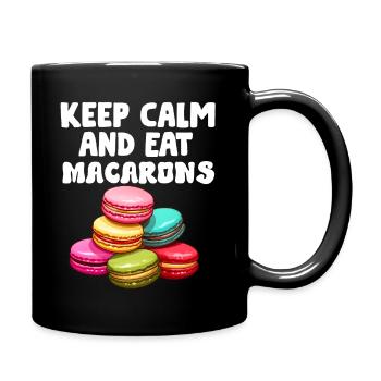Macarons Kekse Bäcker Französisches Dessert Lustig - Tasse einfarbig - Schwarz - Rechts