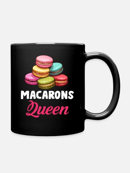 Macarons Kekse Bäcker Französisches Dessert Lustig - Tasse einfarbig - Schwarz