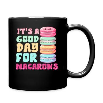 Macarons Cookies Baker French Dessert Funny - Full Colour Mug - black - Right