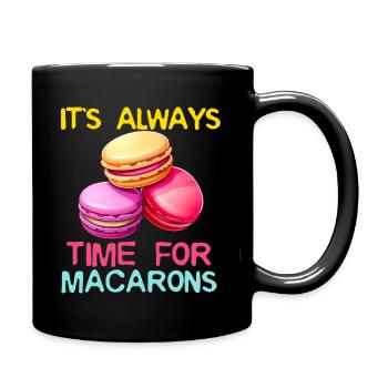 Macarons Kekse Bäcker Französisches Dessert Lustig - Tasse einfarbig - Schwarz - Rechts