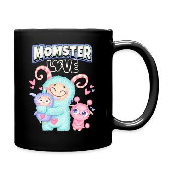 Momster, Momster Love, Mother, Mother's Day Saying - Full Colour Mug - black - Right