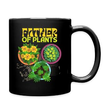 Father of Plants Funny Saying for Plant Dad - Full Colour Mug - black - Right