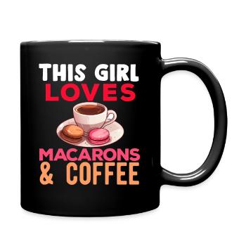 Macarons Cookies Baker French Dessert Funny - Full Colour Mug - black - Right
