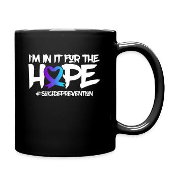 Mental Health Support Product Suicide Prevention - Full Colour Mug - black - Right