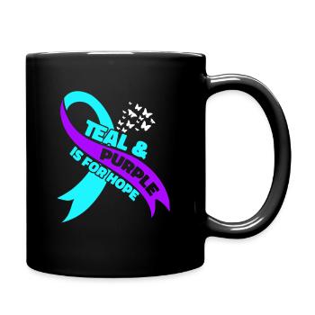 Mental Health Support 988 Suicide Prevention Week - Full Colour Mug - black - Right
