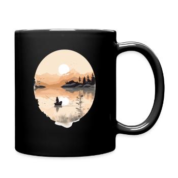 Motif de pêcheur romantique pour la pêche sportive - Mug uni - noir - Droite