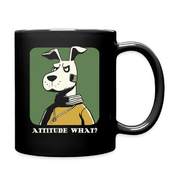 Un chien en colère qui a de l’attitude - Mug uni - noir - Droite