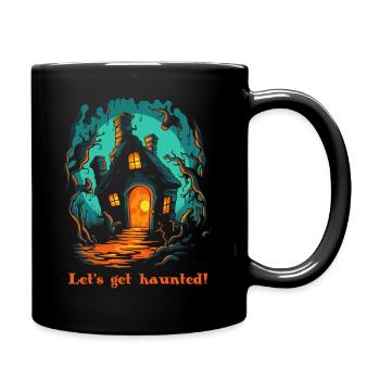 Une cabane hantée dans les bois pour Halloween - Mug uni - noir - Droite
