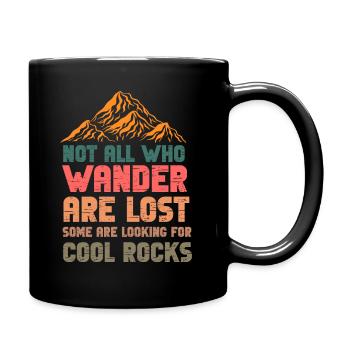 Wandern Sie auf der Suche nach kühlen Felsen - Tasse einfarbig - Schwarz - Rechts
