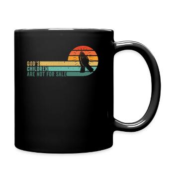 God's Children Are Not For Sale Christian Children - Full Colour Mug - black - Right