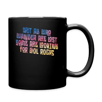 Wandern Sie auf der Suche nach kühlen Felsen - Tasse einfarbig - Schwarz - Rechts