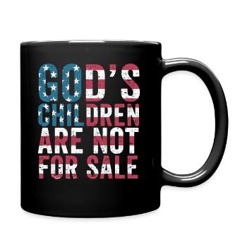 Gottes Kinder sind nicht käuflich zu erwerben - Tasse einfarbig - Schwarz - Rechts