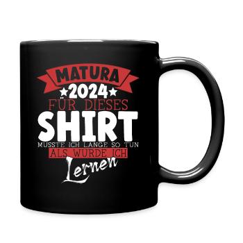 Matura 2024 Maturanten Matura Abschluss Geschenk - Tasse einfarbig - Schwarz - Rechts