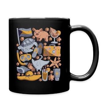 Bahamas - Tasse einfarbig - Schwarz - Rechts