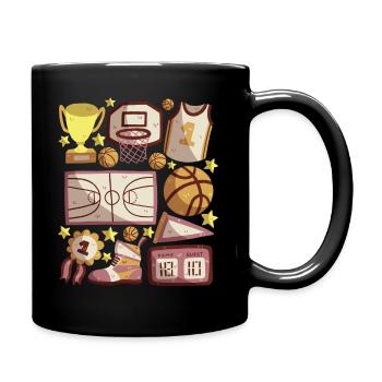 Basket-ball - Mug uni - noir - Droite