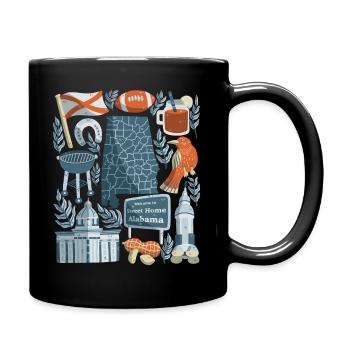 Alabama - Tasse einfarbig - Schwarz - Rechts