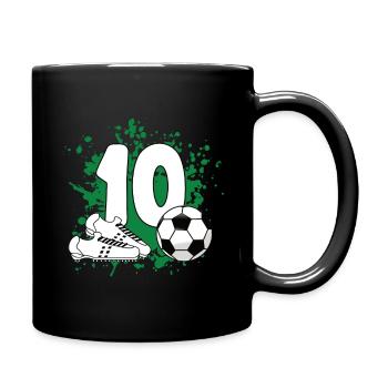Football Birthday 10th Birthday - Full Colour Mug - black - Right