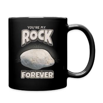 Rock in the surf, love saying for lovers - Full Colour Mug - black - Right