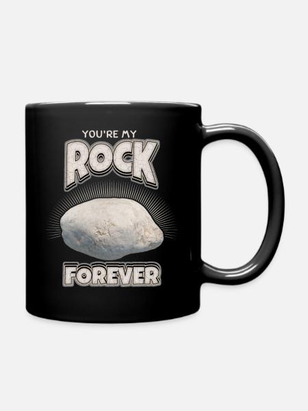 Fels in der Brandung, Liebe Spruch für Verliebte - Tasse einfarbig - Schwarz
