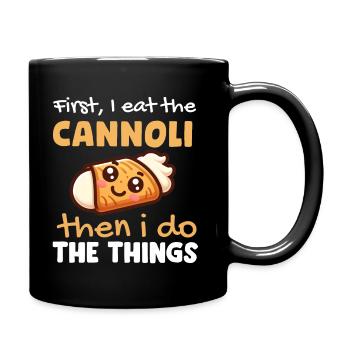Cannoli Baker Pâtisserie Italienne Dessert Drôle - Mug uni - noir - Droite