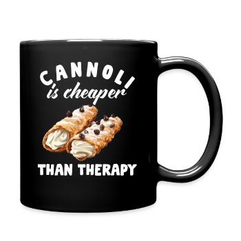 Cannoli Baker Italienisches Gebäck Dessert Lustig - Tasse einfarbig - Schwarz - Rechts