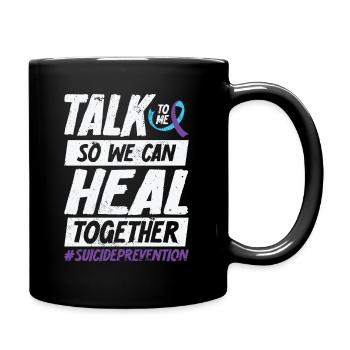 Sensibilisation à la prévention du suicide 988 - Mug uni - noir - Droite