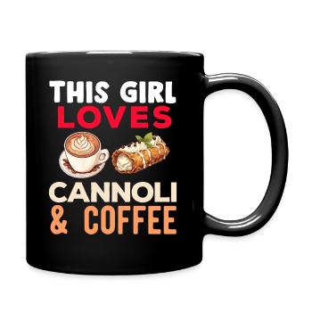 Cannoli Baker Italienisches Gebäck Dessert Lustig - Tasse einfarbig - Schwarz - Rechts