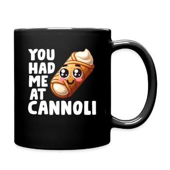 Cannoli Baker Italienisches Gebäck Dessert Lustig - Tasse einfarbig - Schwarz - Rechts