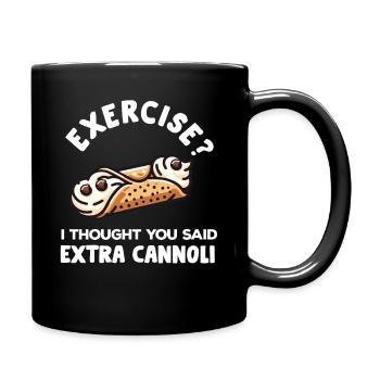Cannoli Baker Italienisches Gebäck Dessert Lustig - Tasse einfarbig - Schwarz - Rechts