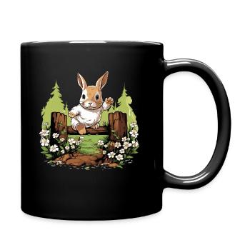 HappyHops Kaninhop lapin Kaninhop cadeau - Mug uni - noir - Droite