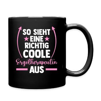 Ergotherapie Ergotherapeutin - Tasse einfarbig - Schwarz - Rechts