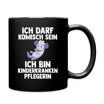 Pfleger Pflegekraft Kinderkrankenpflegerin - Tasse einfarbig - Schwarz - Rechts